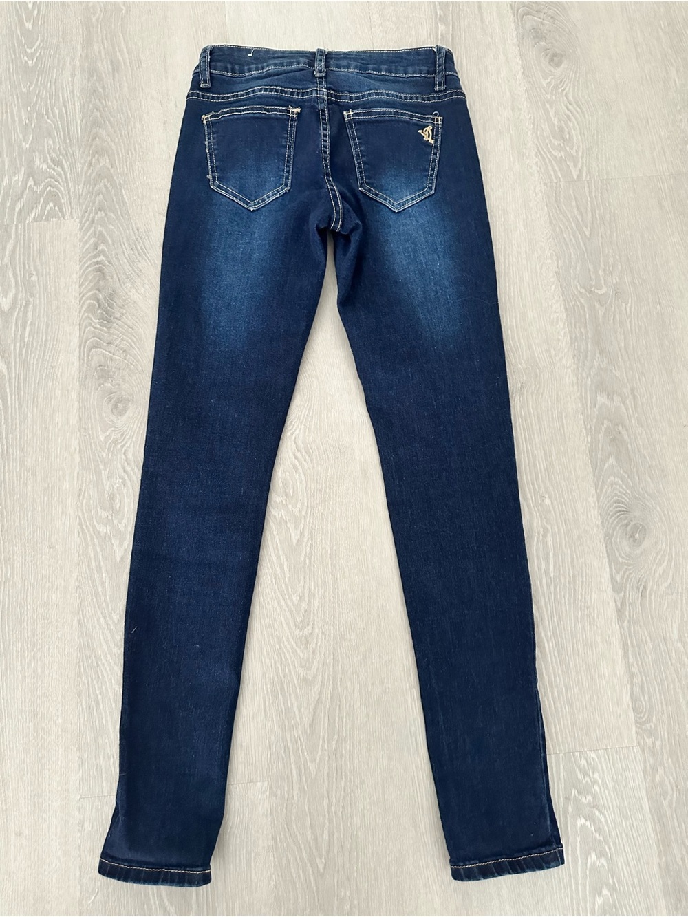 VIP Distressed Low Rise Skinny Jeans - Picture 4 of 7